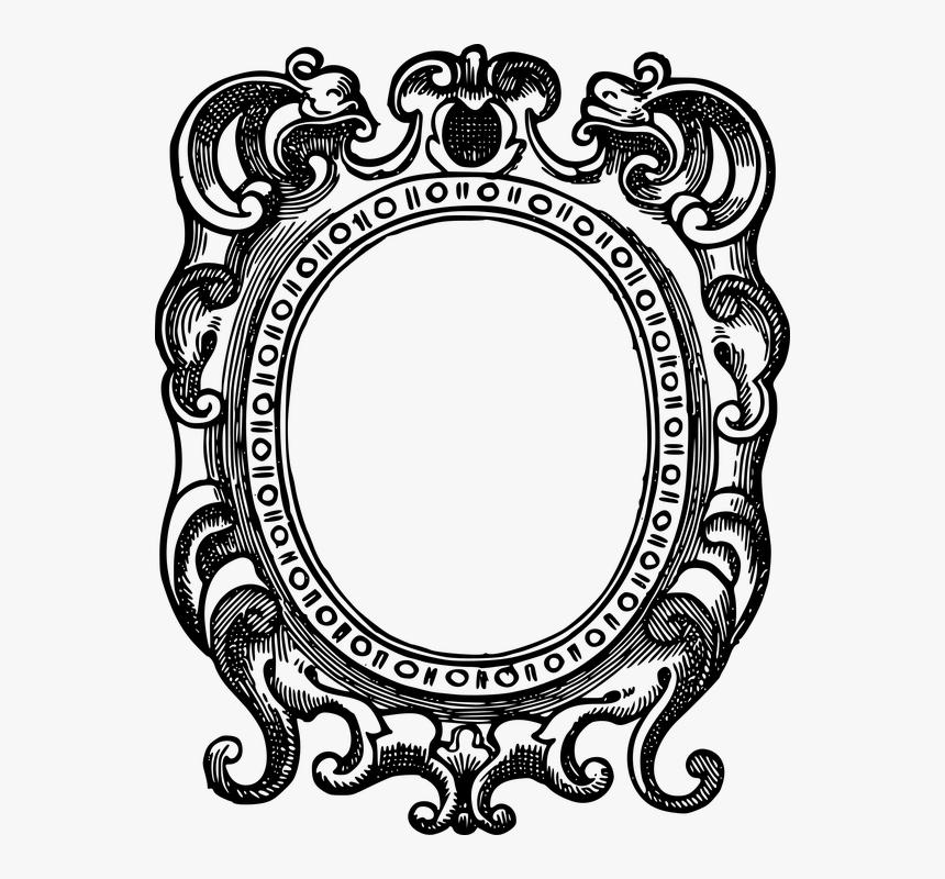 Border, Frame, Ornate - Ornate Picture Frame Vector, HD Png Download