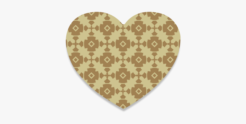 Earth Gold Geometric Heart Coaster - Heart, HD Png Download