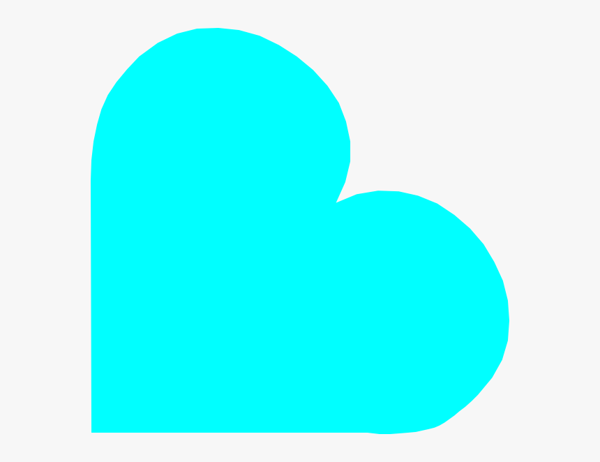Aqua Tilt Heart Svg Clip Arts - Aqua Heart, HD Png Download