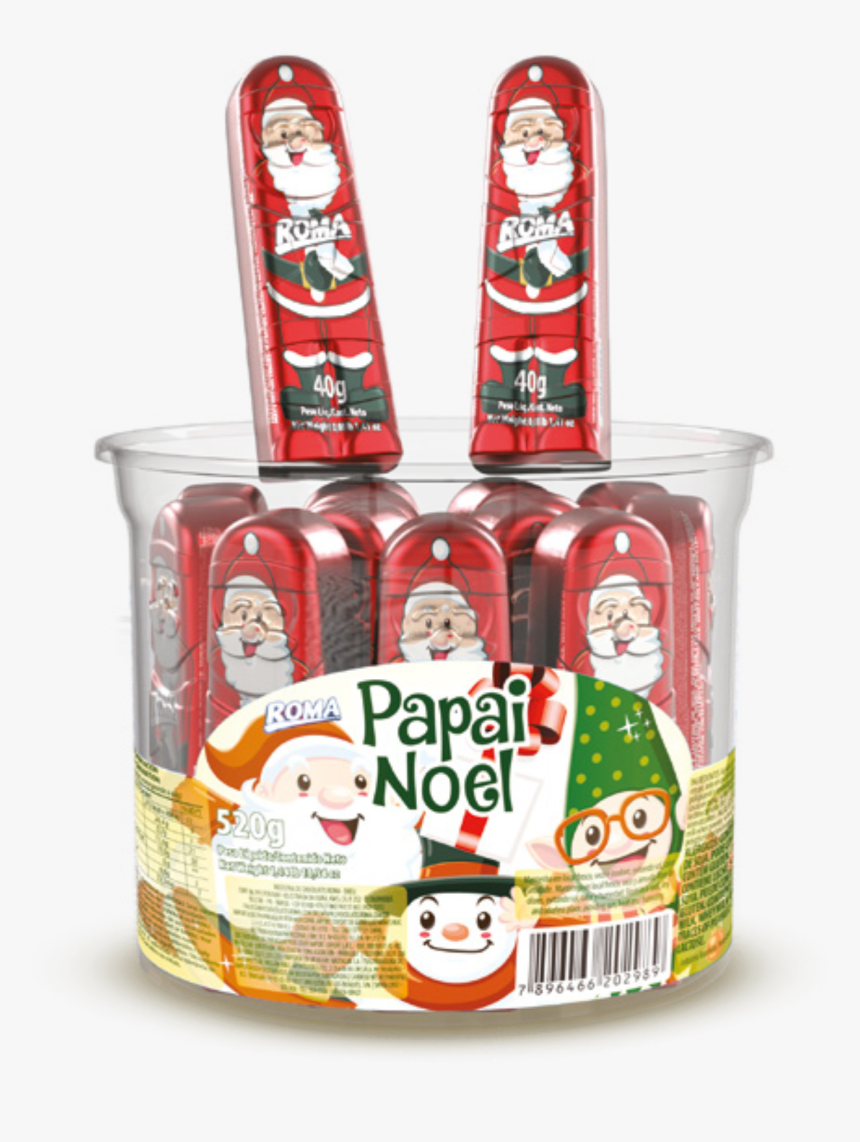 Papai Noel Sabor Chocolate Pote 520g - Papai Noel De Chocolate, HD Png Download