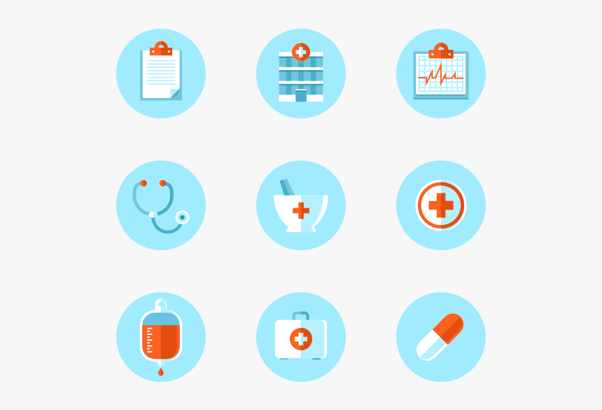 Medical Elements - Free Round Medical Icons, HD Png Download