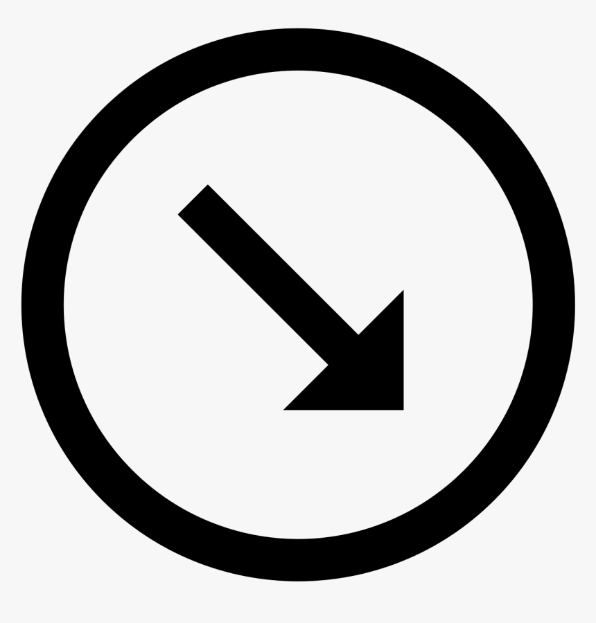 Circled Down Right Icon - Social Media Linkedin Icon, HD Png Download