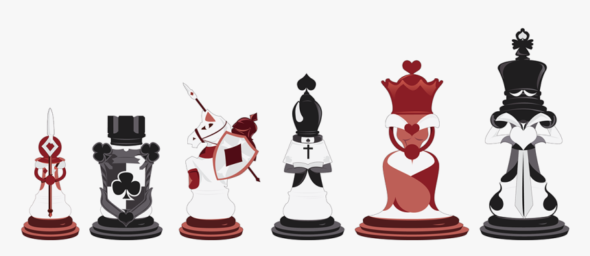 Knights Clipart Clipart Chess - Alice In Wonderland Chess Cartoon, HD Png Download