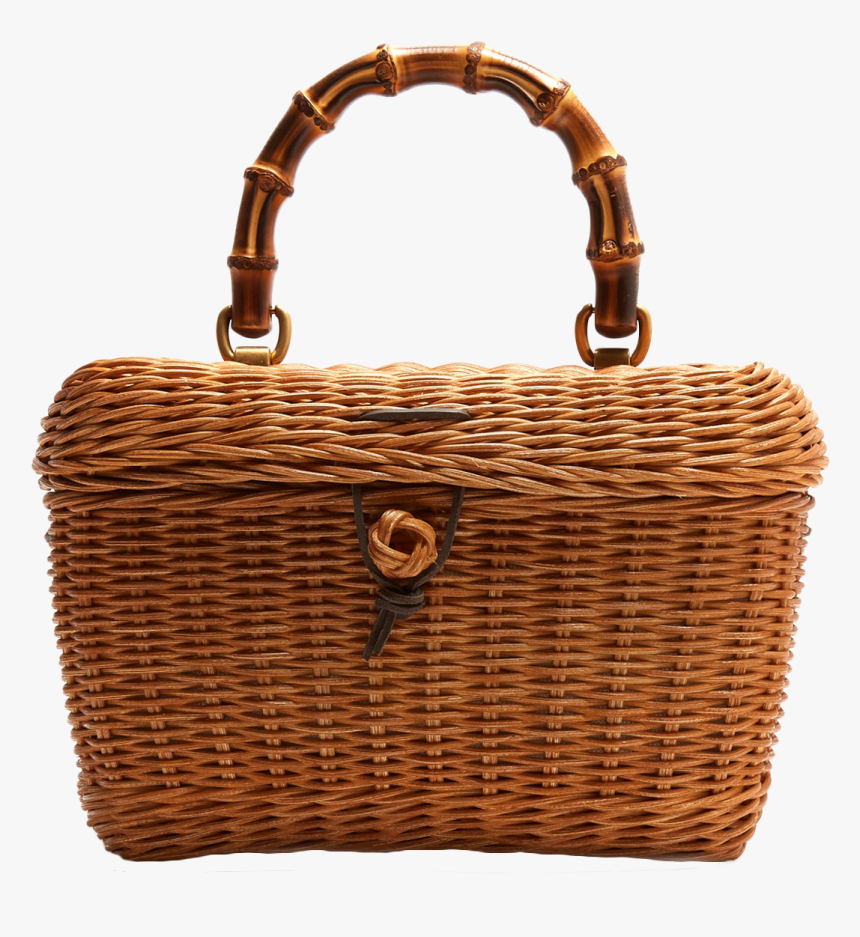 Gucci Cestino Bamboo-handle Wooden Basket Bag, HD Png Download
