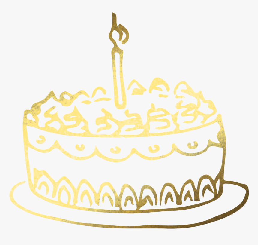 Gold Transparent Birthday Cake - Png Transparent Background Birthday Cake  Png, Png Download , Transparent Png Image - PNGitem