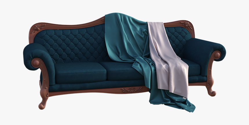 Couch, Sofa, Blankets, Furniture, Room, Interior, Home - Studio Couch, HD Png Download