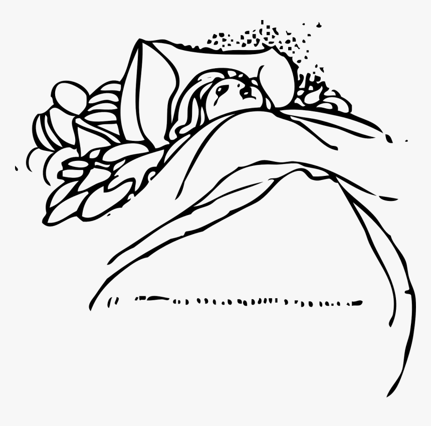 Kid Sleeping Drawing Png, Transparent Png