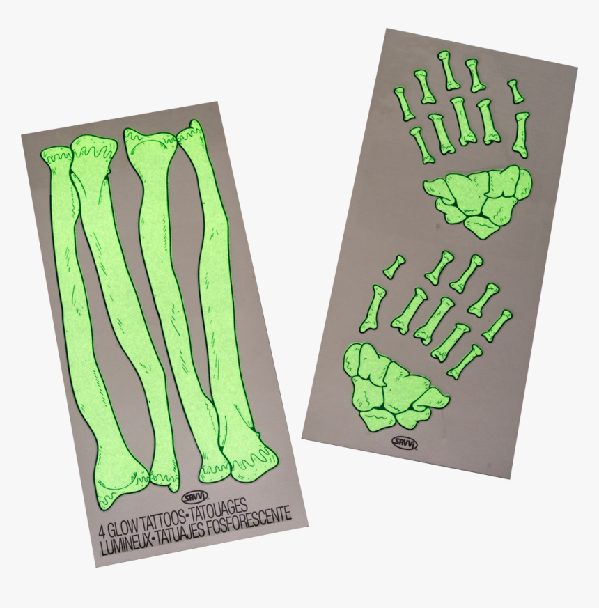 Gid Skeleton Hands Tattoo, , Large - Asparagus, HD Png Download