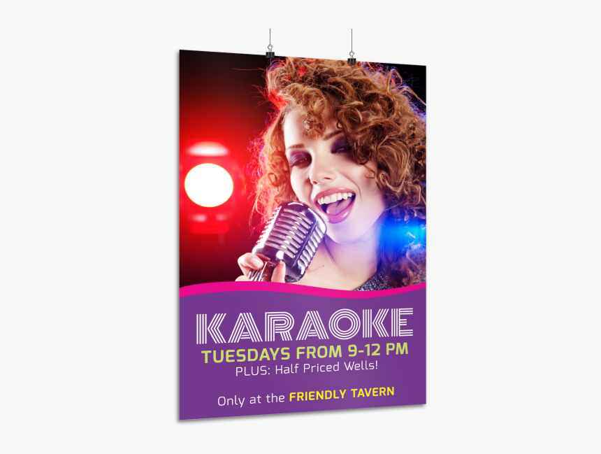 Karaoke Bar Poster Template Preview - Flyer, HD Png Download