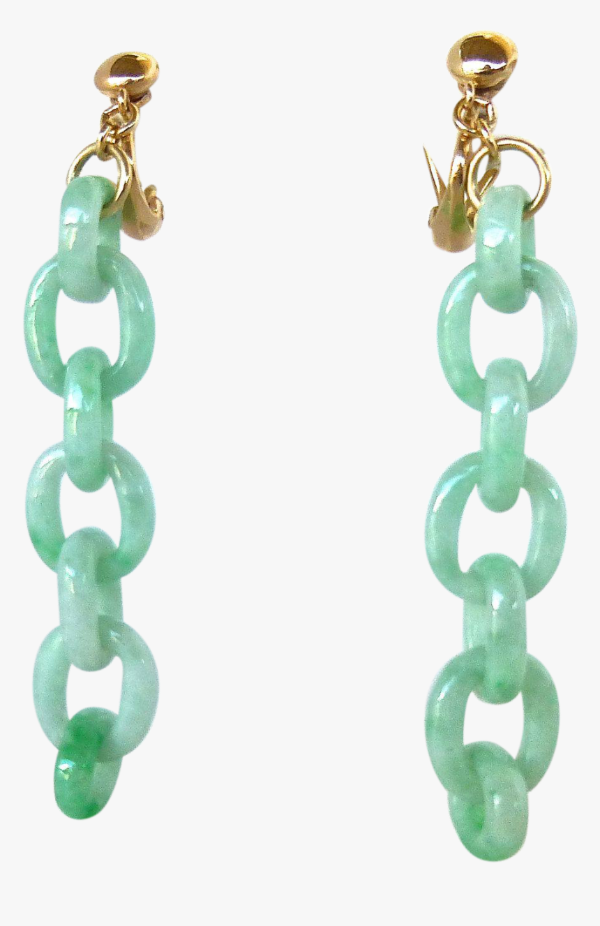 Natural Jadeite Jade Interlocking - Earrings, HD Png Download