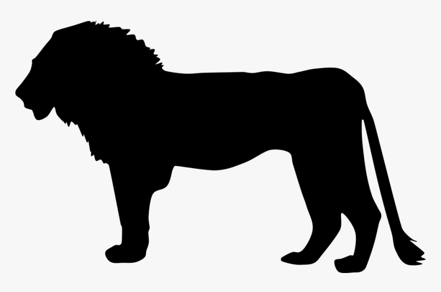 Africa, Animal, Big Cat, Lion, Silhouette - Lion In Silhouette Profile, HD Png Download