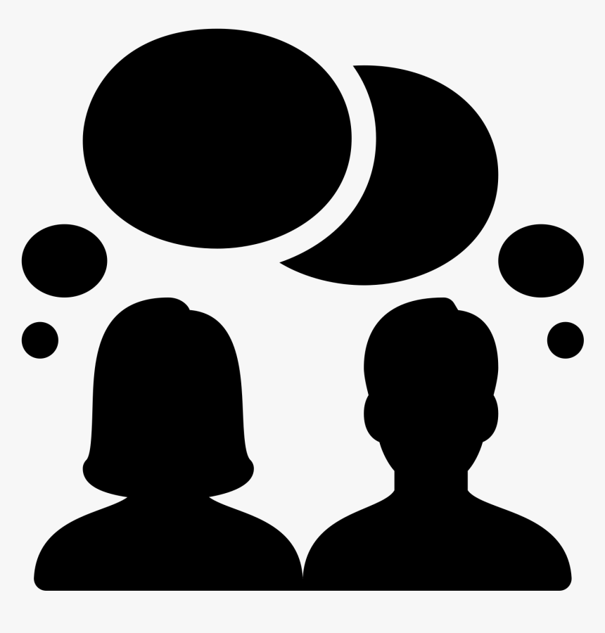 Collaboration Female Male Filled Icon - Диалог Иконка Png, Transparent Png