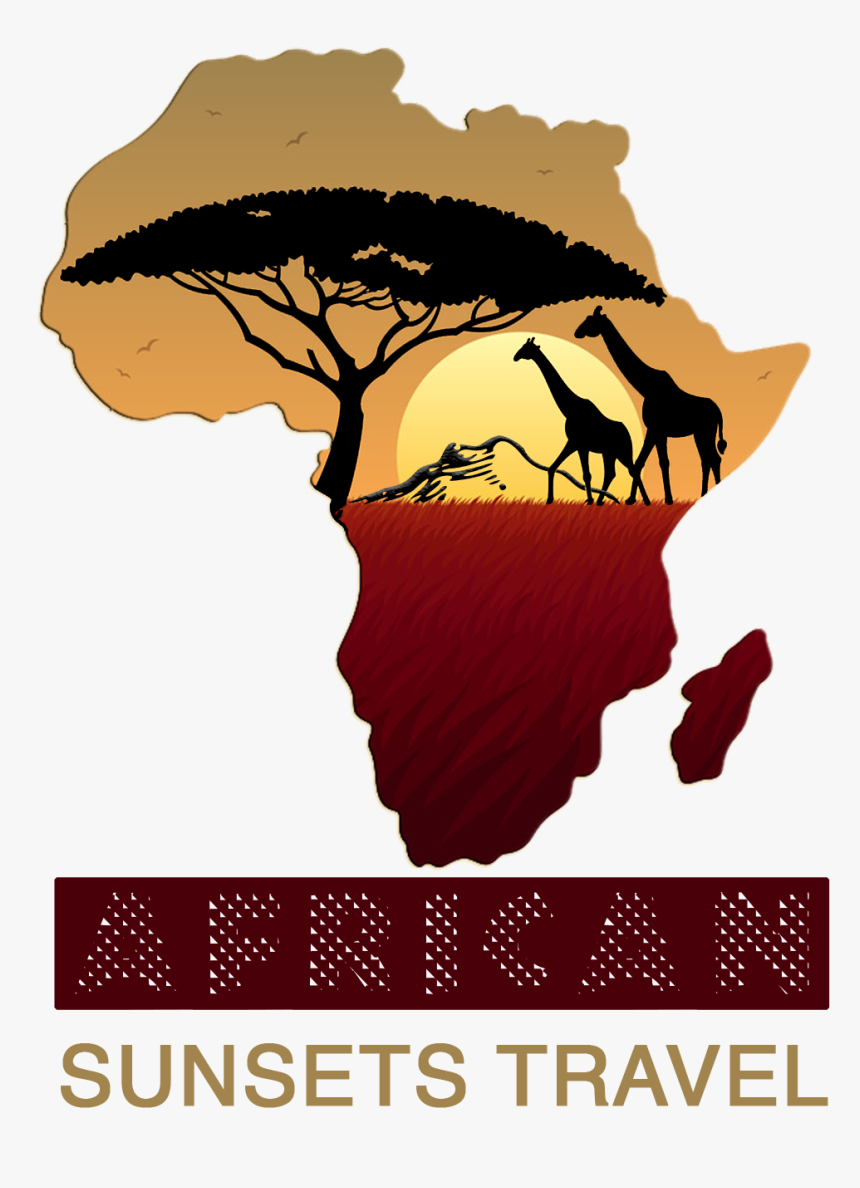 African Sunsets Travel - Africa Map Landscape, HD Png Download