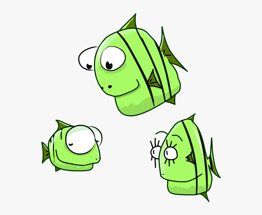 Fish, Cartoon, Aquarium, Fish Family, Cartoon Character - Cartoon Fish Family, HD Png Download