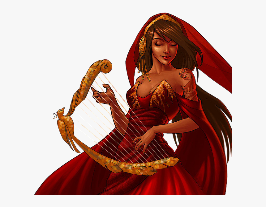Mtfp 467 Harp Player - Water Spirit, HD Png Download
