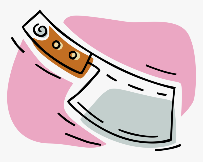 Vector Illustration Of Kitchen Kitchenware Meat Cleaver, HD Png Download