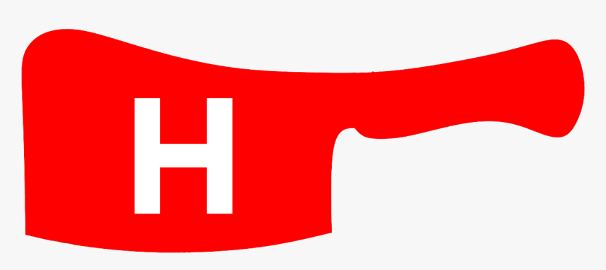 Icon Of Red Meat Cleaver With A White H Inside Clipart, HD Png Download