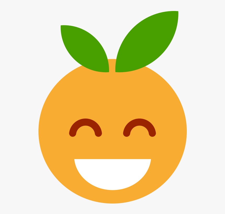 Smiley Clem Rires - Orange Drawing With Face, HD Png Download