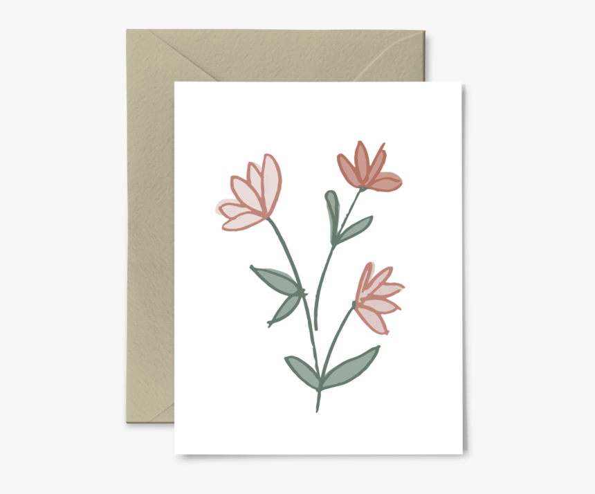 Pastelfloralcardmockup-1, HD Png Download