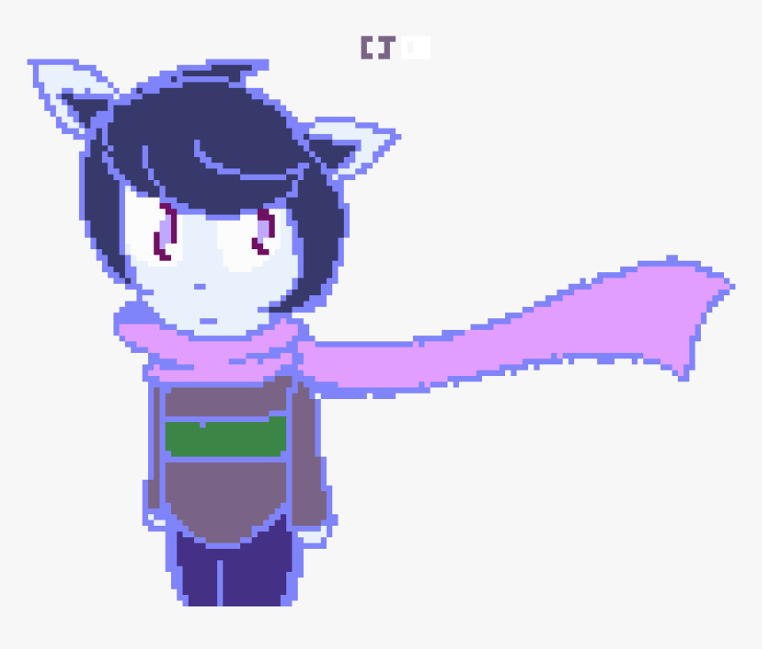 Transparent Cat Girl Png - Pixel Art Scarf Animation, Png Download