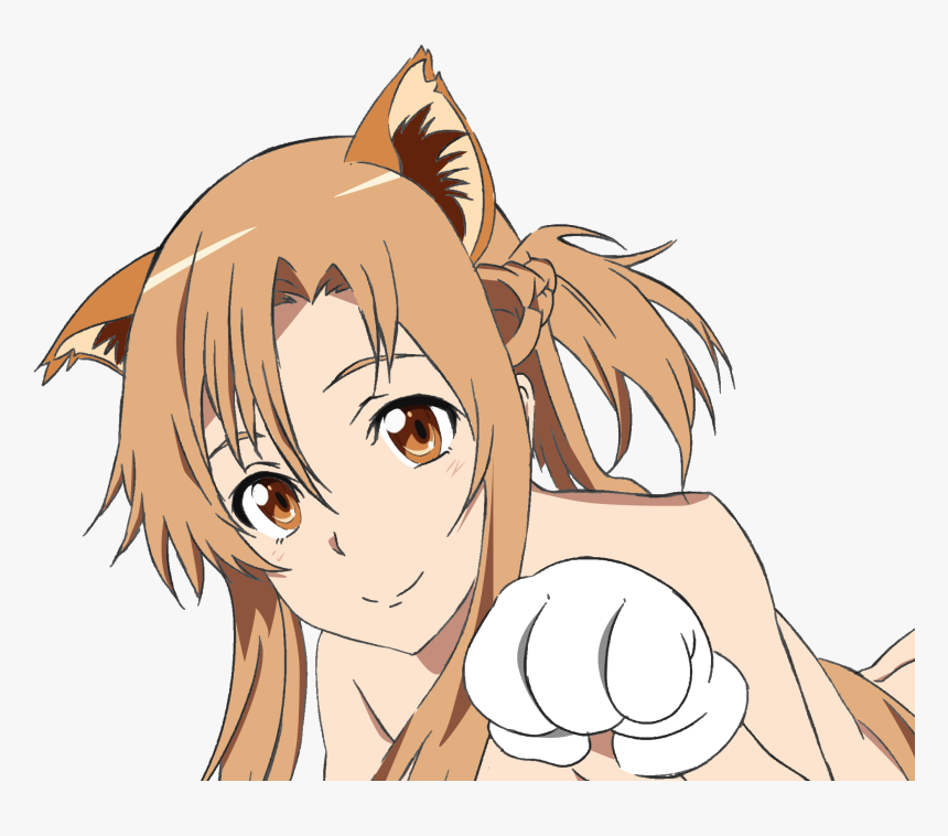 Asuna Clipart Cat Girl - Asuna Cat Png, Transparent Png