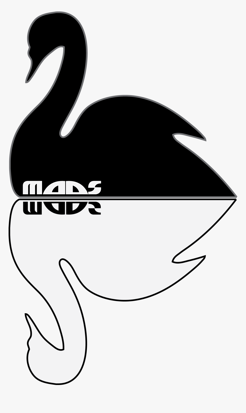 Duck Black Swan Bird Logo Silhouette - Swan Line Art Silhouette, HD Png Download