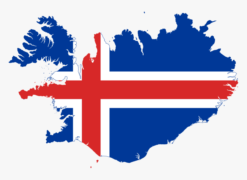 Iceland Flag And Map, HD Png Download