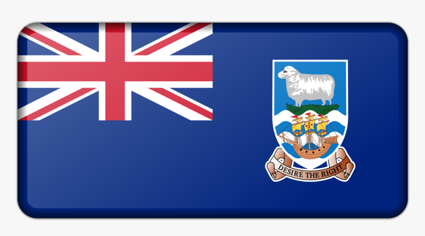 Flag,crest,rectangle - Falkland Islands Flag, HD Png Download