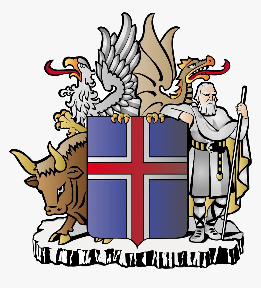 Scandinavian Commonwealth Flag Clipart Iceland - Iceland Coat Of Arms, HD Png Download