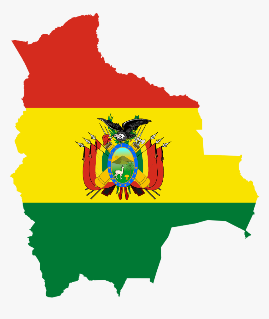 Bolivia Flag Map - Bolivia Map And Flag, HD Png Download