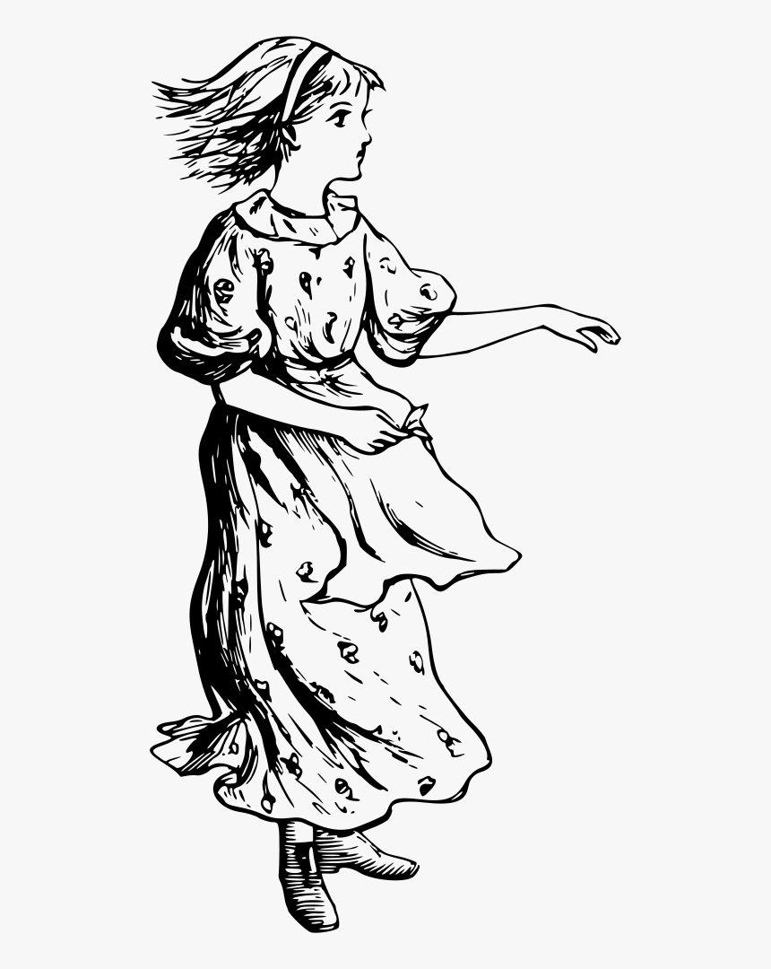 Vintage Girl - Illustration, HD Png Download