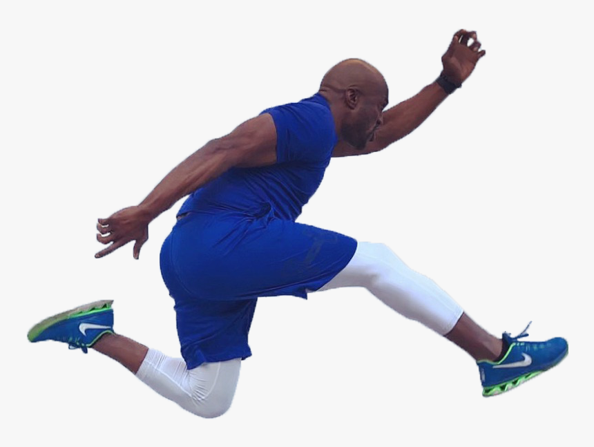 Blue Jump Man, HD Png Download