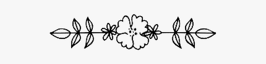 #flower #black #divider #vine #handdrawn #artsy #art - Transparent Divider Hand Drawn, HD Png Download