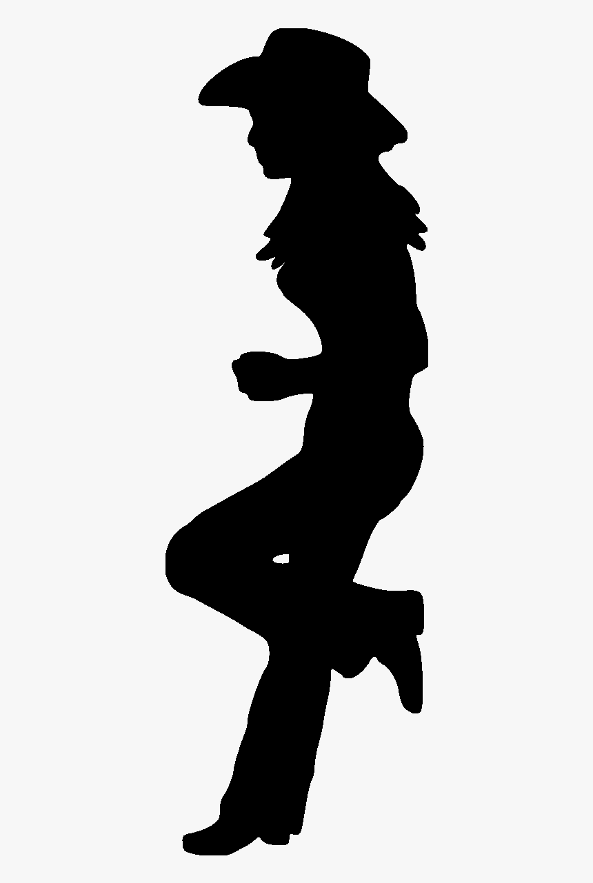 Transparent Cowgirl Up Clipart - Leaning Cowgirl Silhouette, HD Png Download