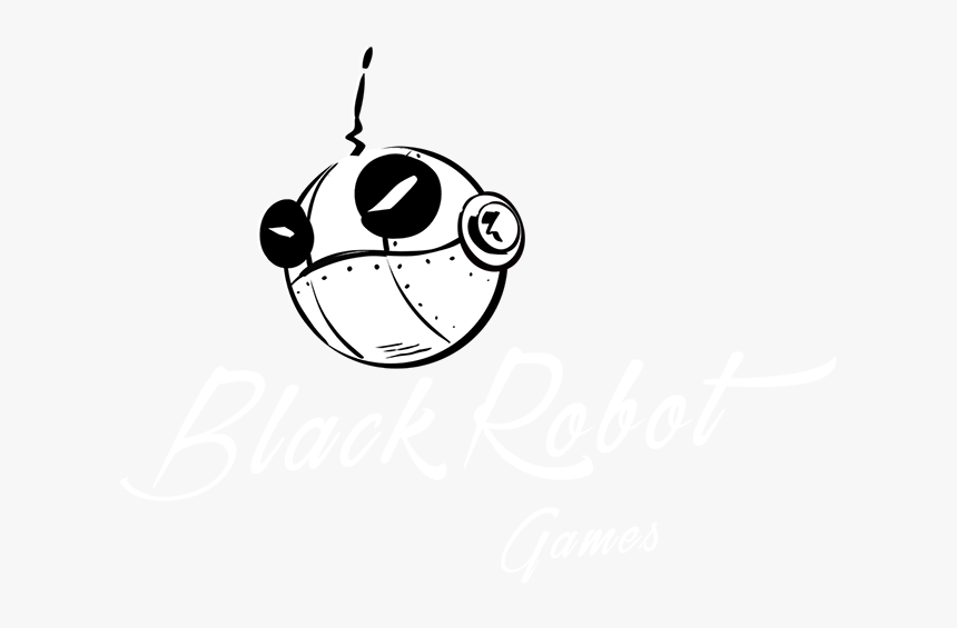 Black Robot Games - Cartoon, HD Png Download