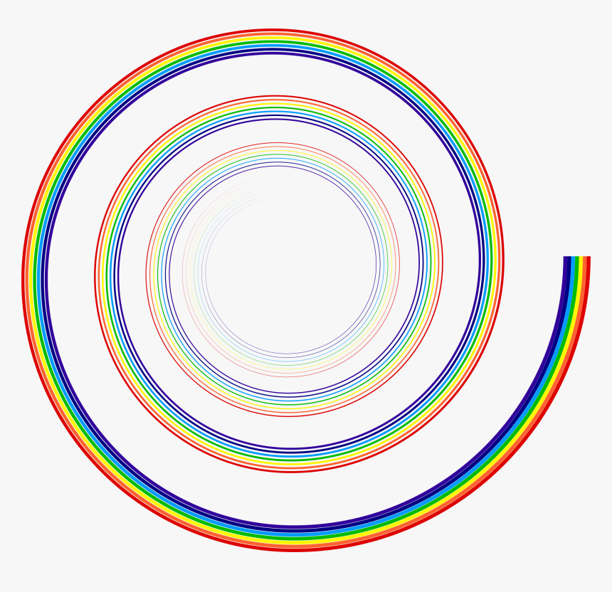 This Free Icons Png Design Of Rainbow Spiral - Spiral Rainbow Computer Icon, Transparent Png