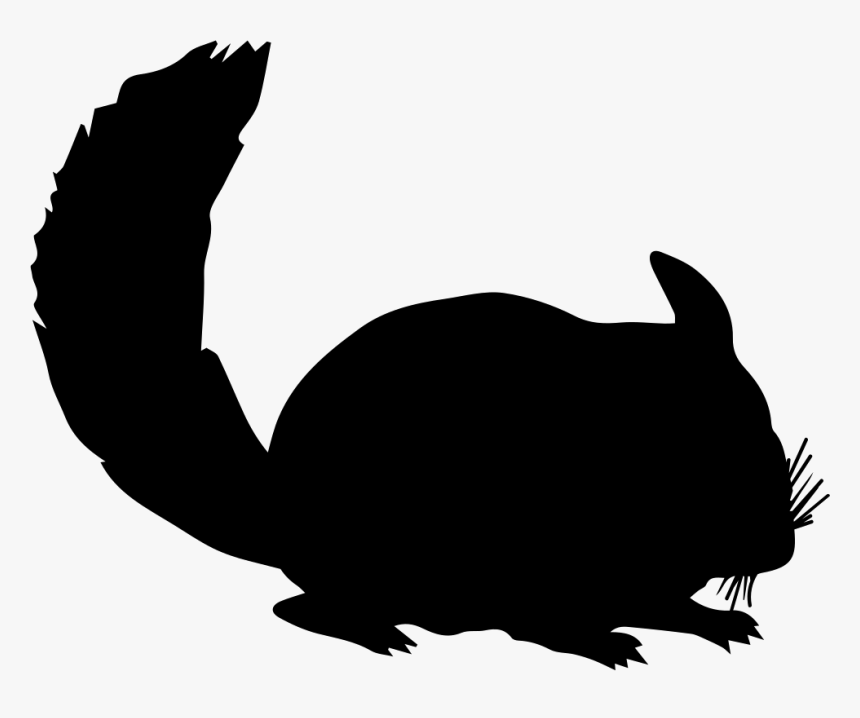 Chinchilla Silhouette Rodent Rex Rabbit - Chinchilla Silhouette, HD Png Download