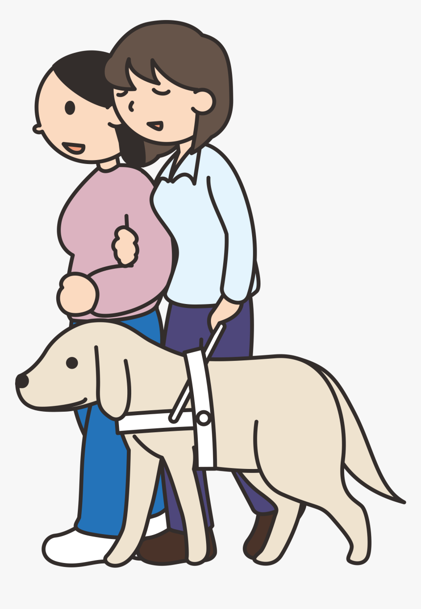 Blind / Visually Impaired Woman With A Friend And Guide - Png Clipart Blind, Transparent Png