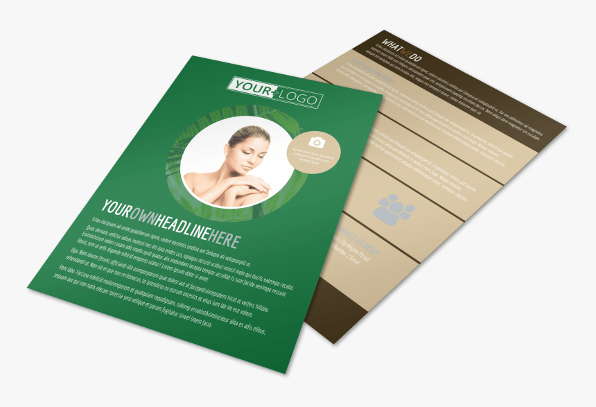 Spa Facial Treatments Flyer Template Preview, HD Png Download