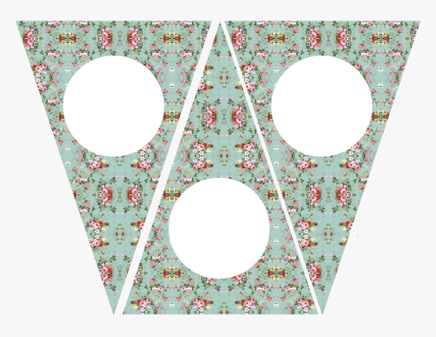Shabby Chic Vintage Free Printable Bunting - Banderines Vintage Para Imprimir, HD Png Download