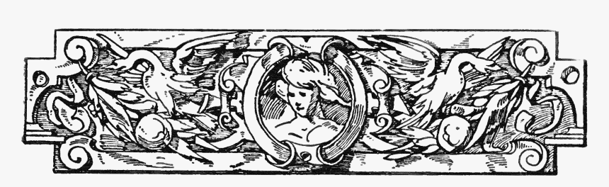 Vintage Ornament Clip Art - Old Book Ornaments Png, Transparent Png