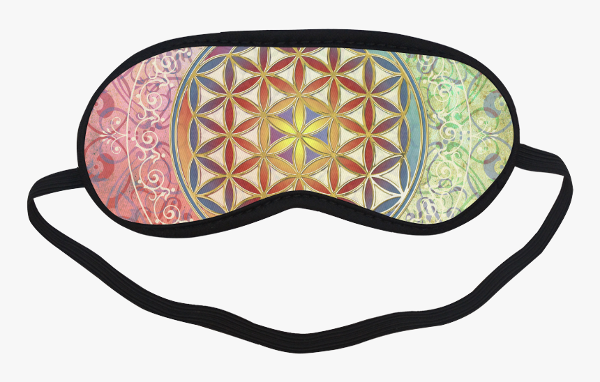 Flower Of Life Vintage Ornaments Green Red Sleeping - All Might Sleep Mask, HD Png Download