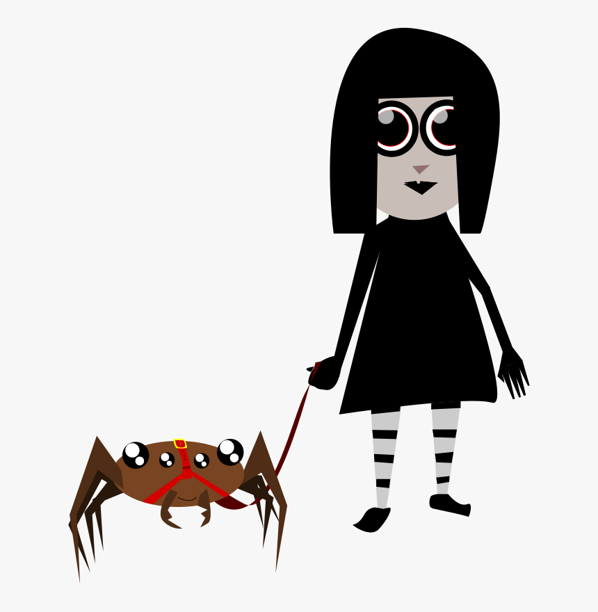 Pet Spider Girl - Pet Spider Clipart, HD Png Download