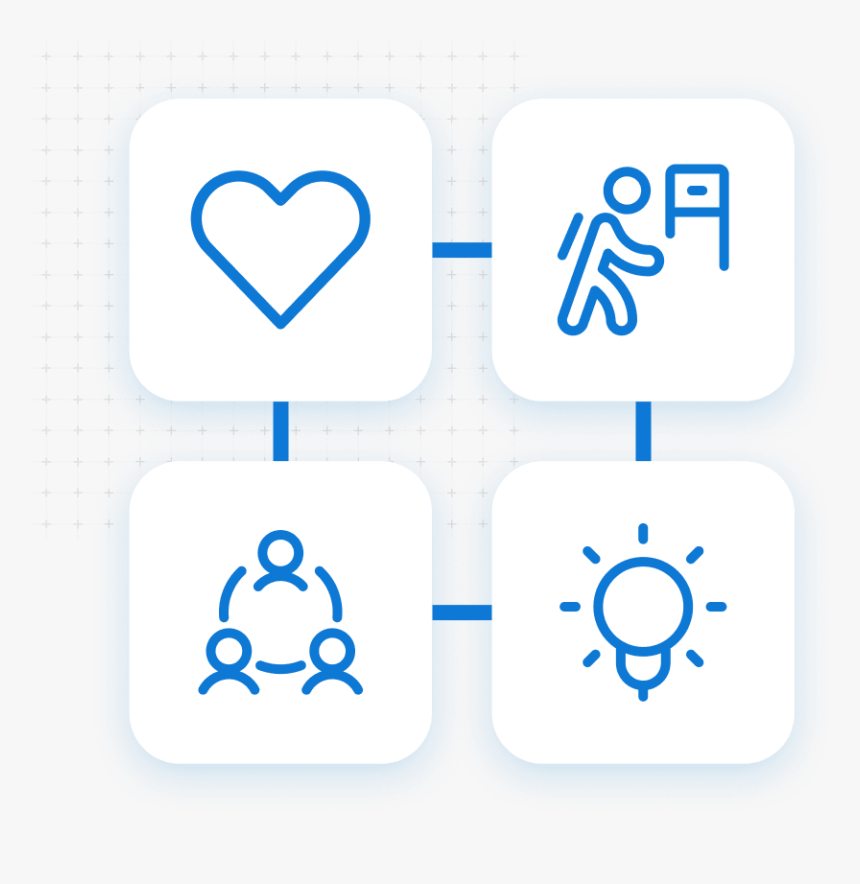 Icons Of A Heart, Three People, A Lightbulb, And A - Cortijo El Campillo Almeria, HD Png Download