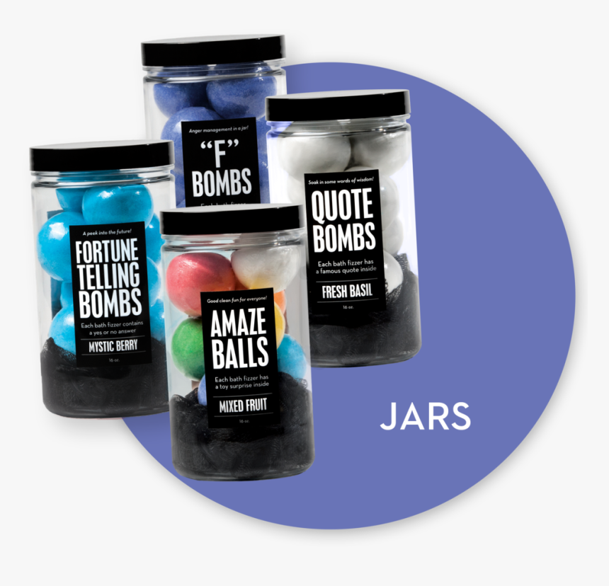Packaged Bath Bomb Jars, HD Png Download