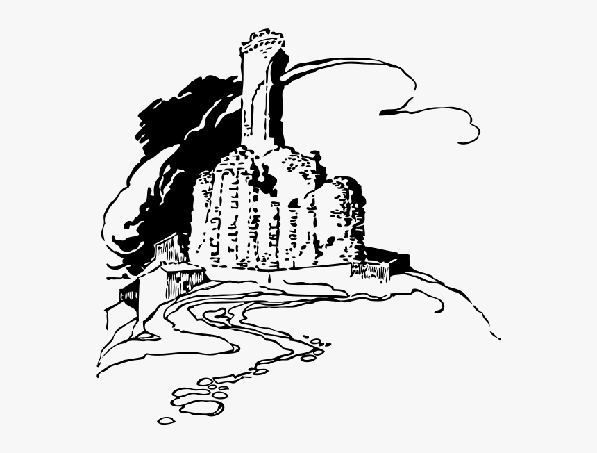 The Trophy Of Augustus Clipart Png - Castillo Blanco Y Negro Png, Transparent Png