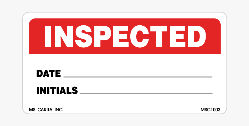 Inspected Labels, 2 Inch X 4 Inch, 500 Per Roll - Inventory Control Stickers, HD Png Download