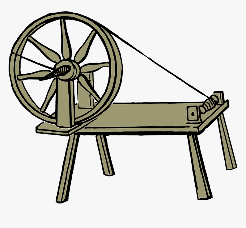 Spinning Wheel, Yarn, Wool, Wheel, Vintage, Spinning - Spinning Wheel Clipart, HD Png Download