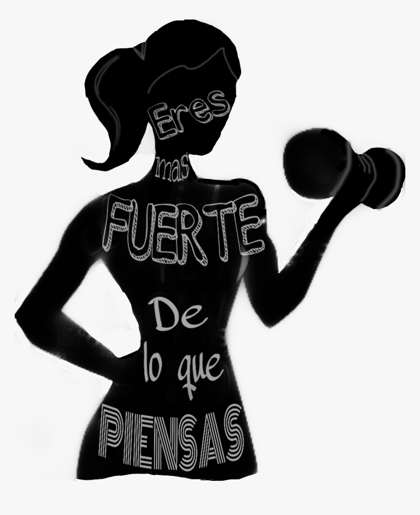 #gym #fitness #silhouette #girl #silhouettegirl #workout - Illustration, HD Png Download