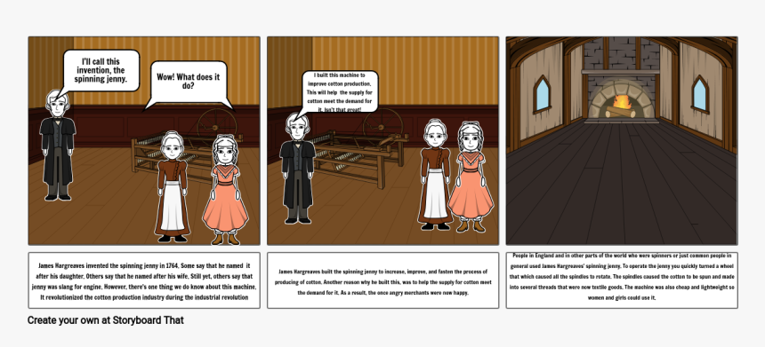 Storyboard On James Hargreaves - Cartoon, HD Png Download